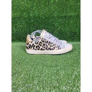 Zadig & Voltaire Leo Wild Cheetah Leather Sneakers Made In Italy Womens US 6.5